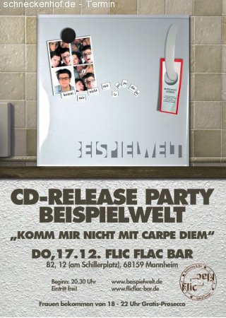 CD-Release-Party Beispielwelt Werbeplakat