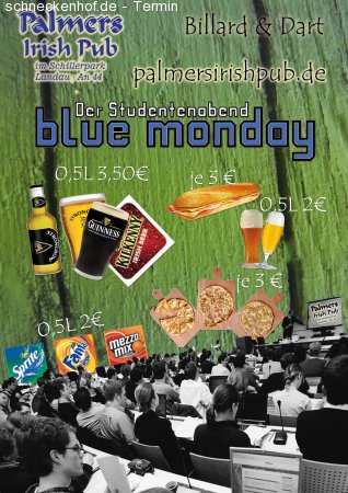 blue Monday Der Studentenabend Werbeplakat