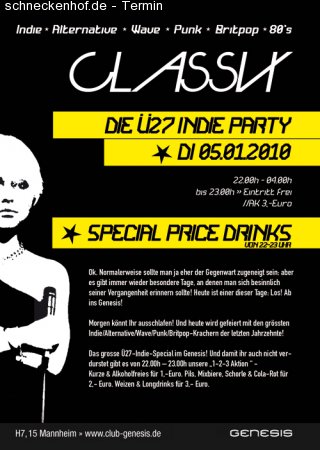 Classixx - Die Ü27 Indie Party Werbeplakat