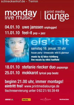 Monday Live Music Werbeplakat