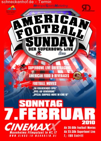 American Football Sunday Werbeplakat
