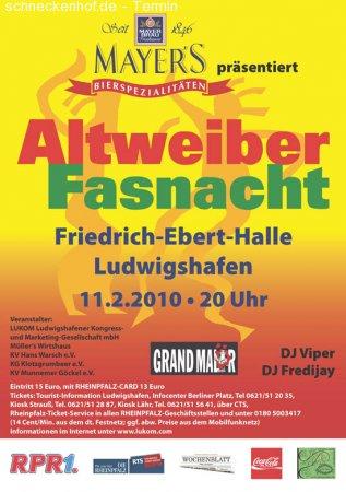 Altweiberfasnacht Ludwigshafen Werbeplakat