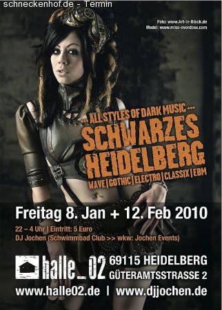 Schwarzes Heidelberg Werbeplakat