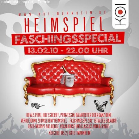 HEIMSPIEL - Faschingsspecial Werbeplakat