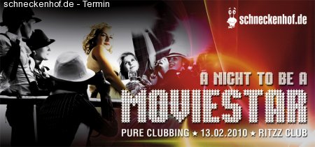 A Night To Be A Moviestar | Pure Clubbing Werbeplakat