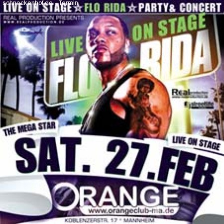flo rida live on stage conzert und party Werbeplakat