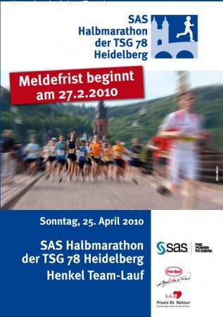 SAS Halbmarathon der TSG 78 Heidelberg Werbeplakat