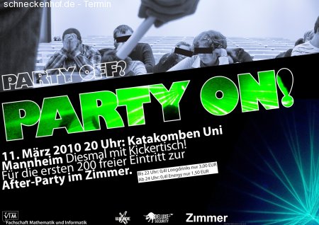 Party ON! Werbeplakat
