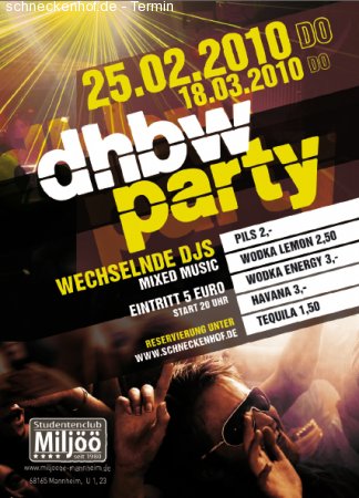 dhbw party Werbeplakat