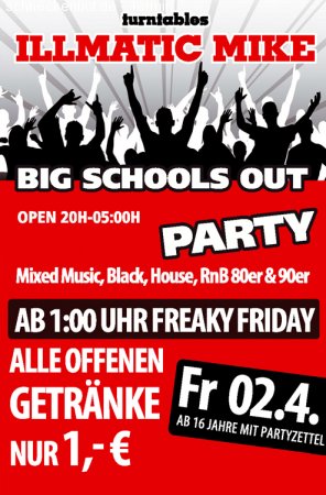 Big Schools Out Party Werbeplakat