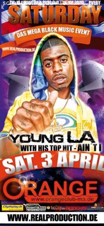 young la live on stage party & conzert Werbeplakat