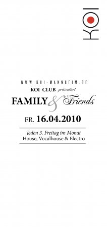 Family & Friends - DJ Duo Wishes & Dreams u DJ Greg Silver Werbeplakat