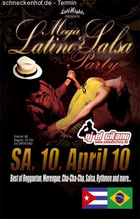 Mega Latino Salsa Party Werbeplakat