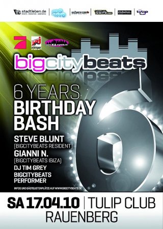 BigCityBeats 6 Years Birthday Bash Werbeplakat