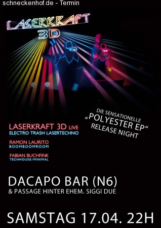 2. Laserkraft 3D - Polyester EP Release Night Werbeplakat