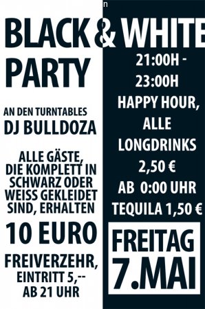 Black & White Party Werbeplakat