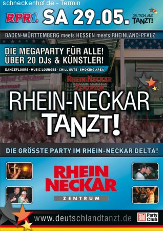Rhein-Neckar Tanzt! Die Megaparty für Alle!  Its Showtime!  Die einmalige Partynacht! Werbeplakat