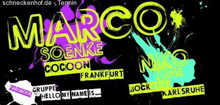 Hello my Name is..Marco Sönke (Cocoon/Frankfurt) Werbeplakat