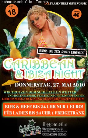 Caribbean & Ibiza Night Werbeplakat