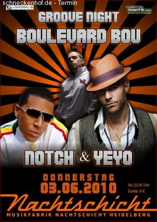 Groove Night Boulevard Bou - Notch & Yeyo Werbeplakat