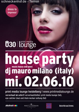 Ü30 House Party Werbeplakat