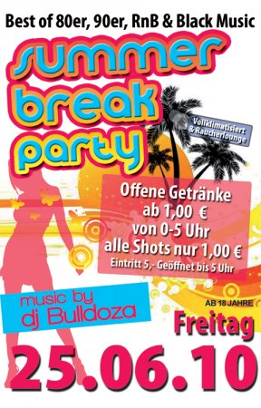 Summer Break Party Werbeplakat