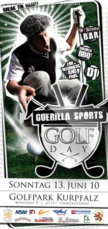 Guerilla Sports - Golf Day! Werbeplakat
