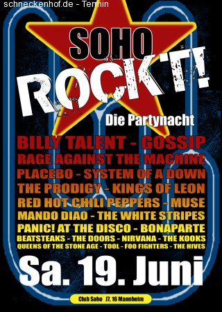 Soho Rockt! Motto: Let There Be Rock! Werbeplakat