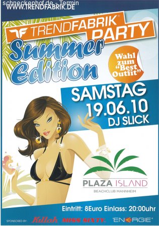 Trendfabrik Party - Summer Edition Werbeplakat