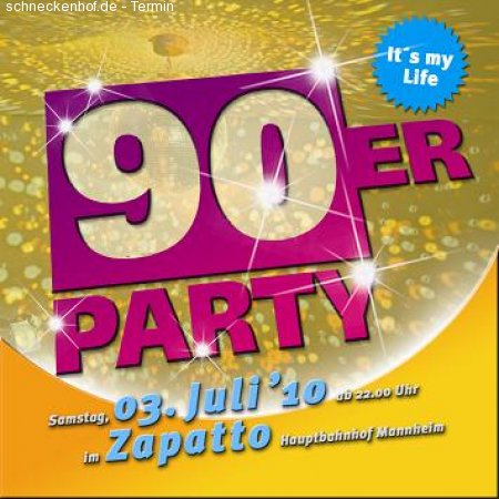 90ER Party Werbeplakat