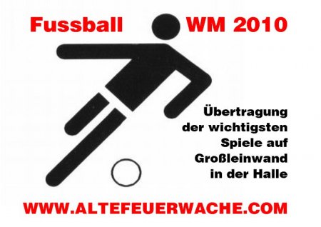 Public Viewing: Fussball WM 2010 Werbeplakat