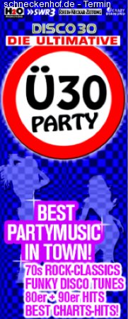 Ü30 Party Werbeplakat