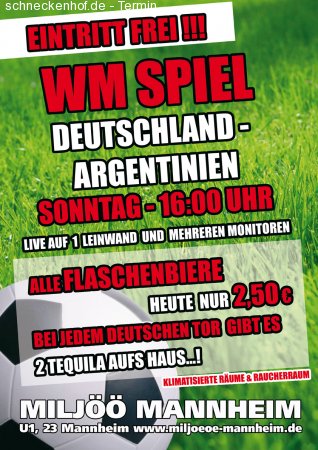 WM LIVE: Deutschland - Argentinien Werbeplakat