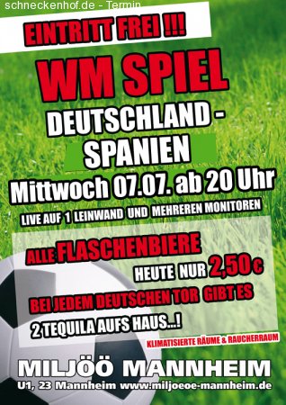 1/2 Finale WM: Deutschland vs. Spanien Werbeplakat
