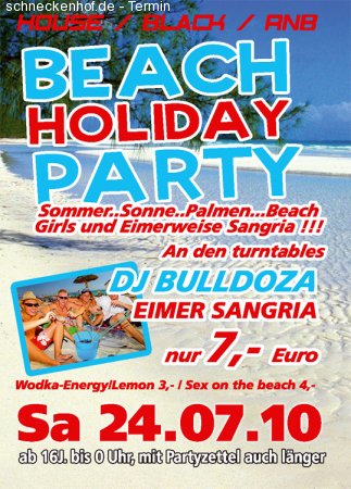 24.07. Beach Holiday Party Werbeplakat