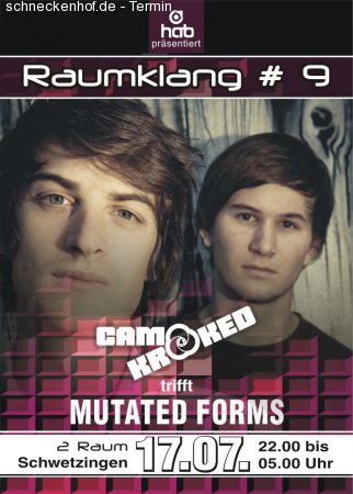 Raumklang  9 - Camo & Krooked trifft Mutated Forms Werbeplakat