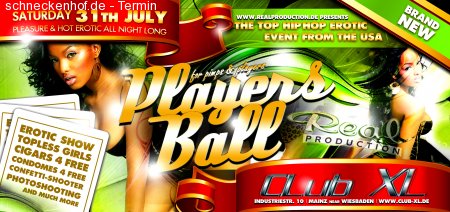 Players Ball im Club XL Werbeplakat