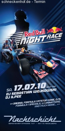 Red Bull Formel 1 Night Race Werbeplakat