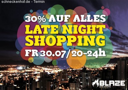 Blaze Late Night Shopping Werbeplakat