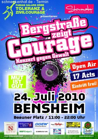 Bergstraße zeigt Courage Werbeplakat