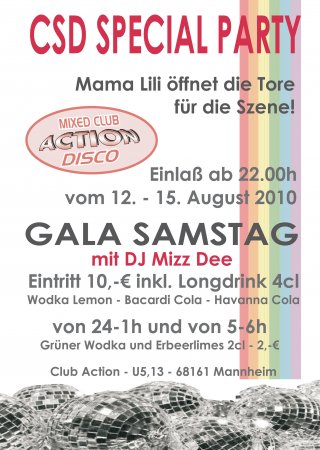 CSD Special Party Werbeplakat