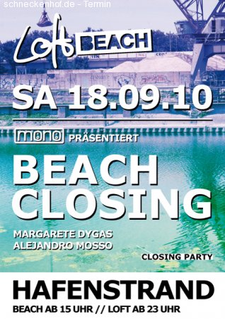 Mono // Beachclosing Werbeplakat