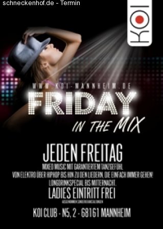 FRIDAY in the mix ** OPENING Werbeplakat