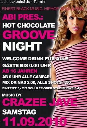Hot Chocolate Groove Night Werbeplakat