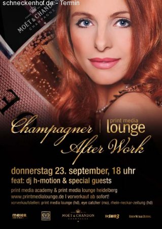 Champagner AfterWorkParty Werbeplakat