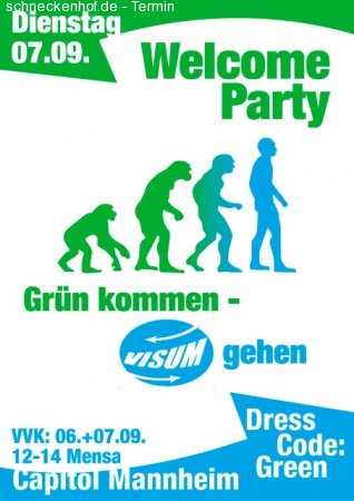 VISUM Welcome Party Werbeplakat