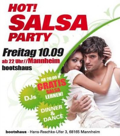 hot! salsa party Werbeplakat