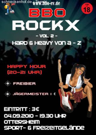 BBO RockX - Rock-& Metal Party Werbeplakat