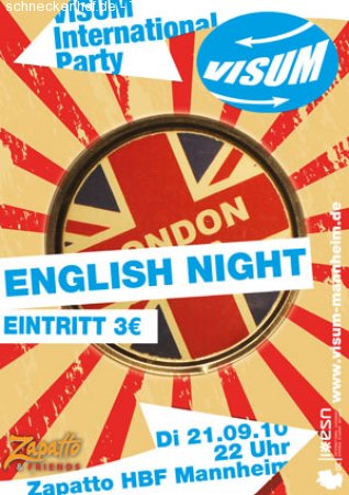 VISUM English Night Werbeplakat