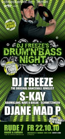 DJ Freeze's Drum'n'Bass Night Werbeplakat